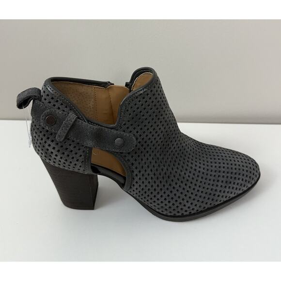 Franco Sarto Size 6 Dale 2 Dark Gray Perforated Heel Ankle Booties NWOT - Picture 8 of 16